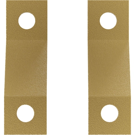 Ekena Millwork Premium Z-Brackets for Barn Door Track (set of 2), Jacob's Gold GB6001TZJG